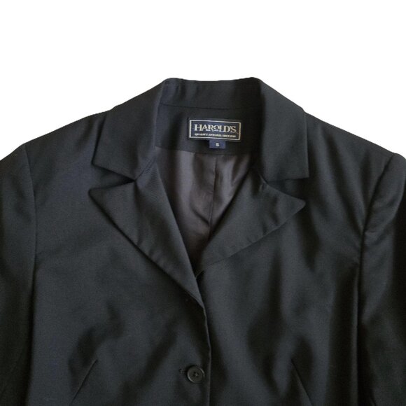 Harold's Fully Lined Tailored Blazer Suit Jacket Notch Lapel Black Women's 6 - Picture 2 of 7